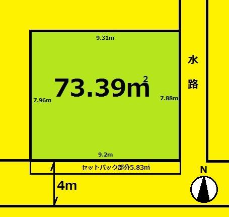 Compartment figure. Land price 13.8 million yen, Land area 77.38 sq m