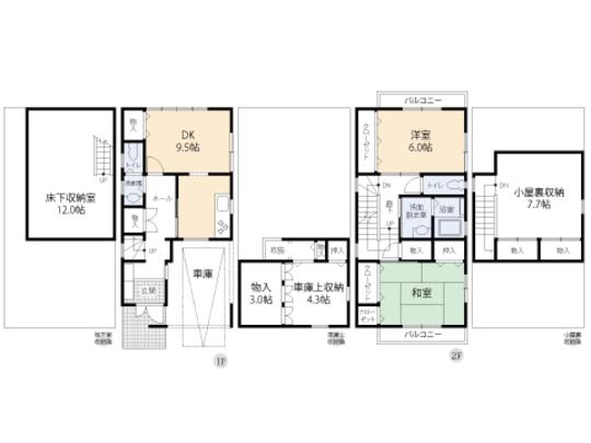 Floor plan. 26.5 million yen, 2DK, Land area 68.99 sq m , Building area 78.11 sq m floor plan