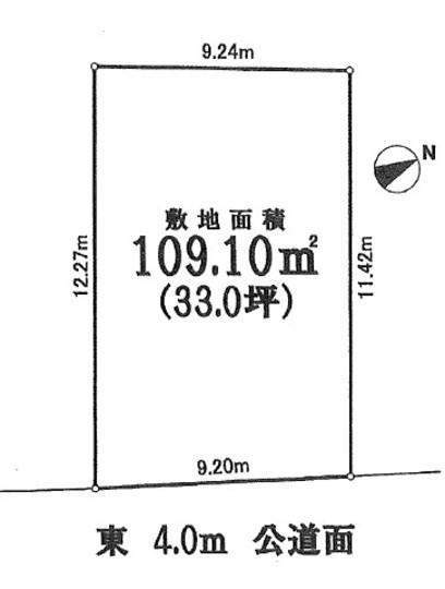 Compartment figure. Land price 16.5 million yen, Land area 109.1 sq m compartment view