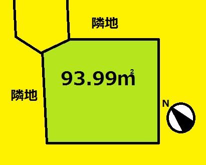 Compartment figure. Land price 8.7 million yen, Land area 93.99 sq m