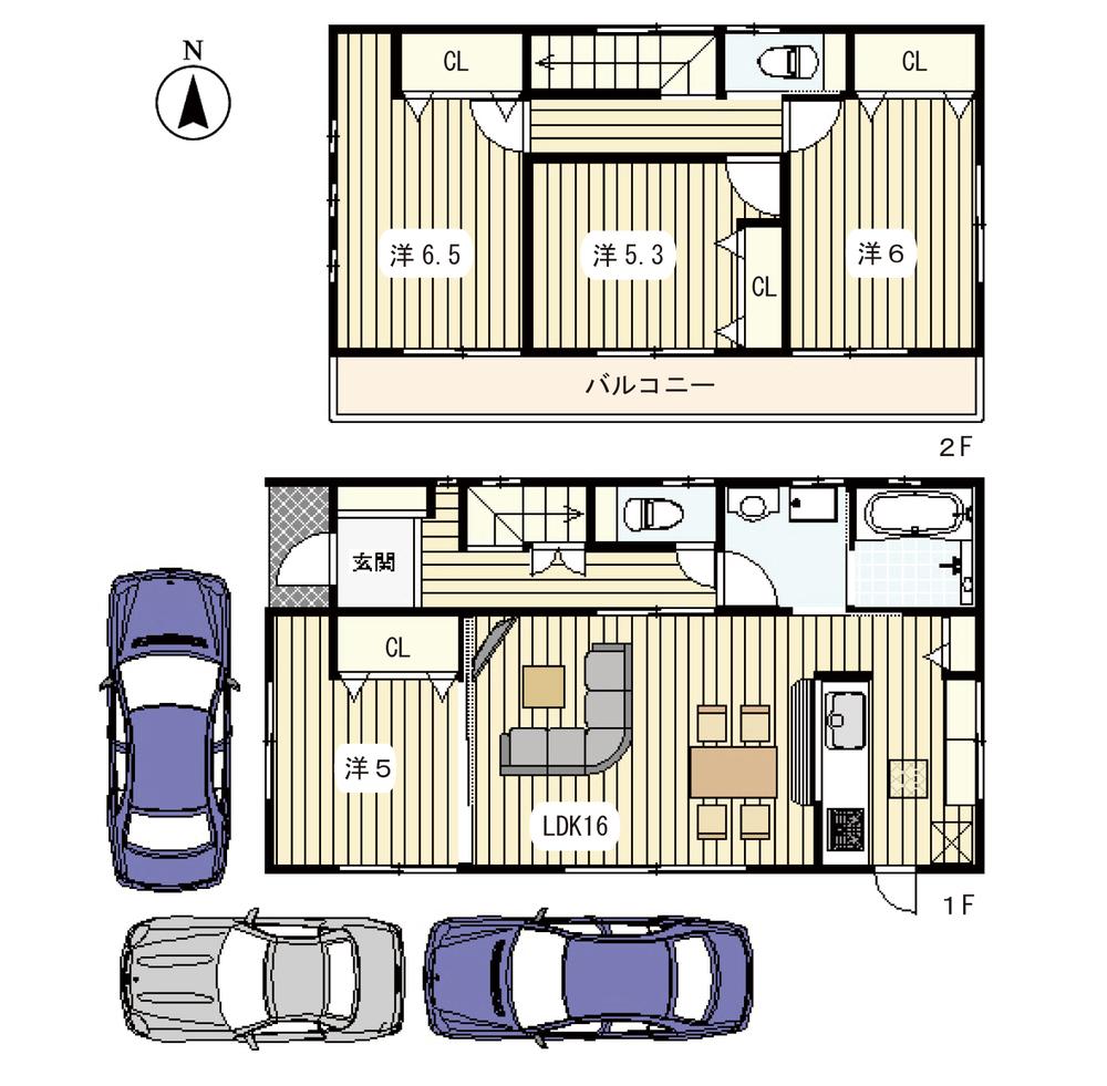 Floor plan. 47,880,000 yen, 4LDK, Land area 131.18 sq m , Building area 94.39 sq m