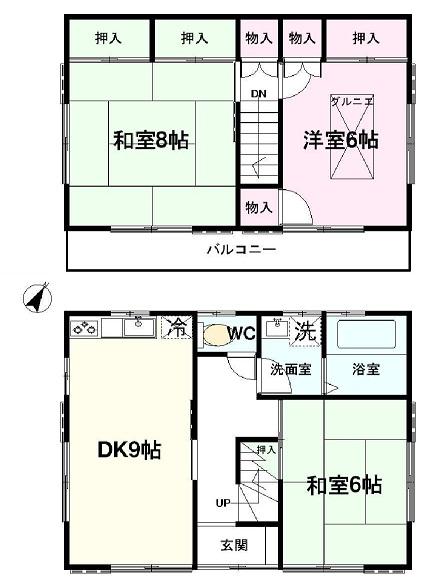 Floor plan. 18.9 million yen, 3DK, Land area 100.01 sq m , Building area 72.86 sq m