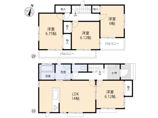Floor plan. 24,800,000 yen, 4LDK, Land area 110.3 sq m , Building area 93.98 sq m floor plan