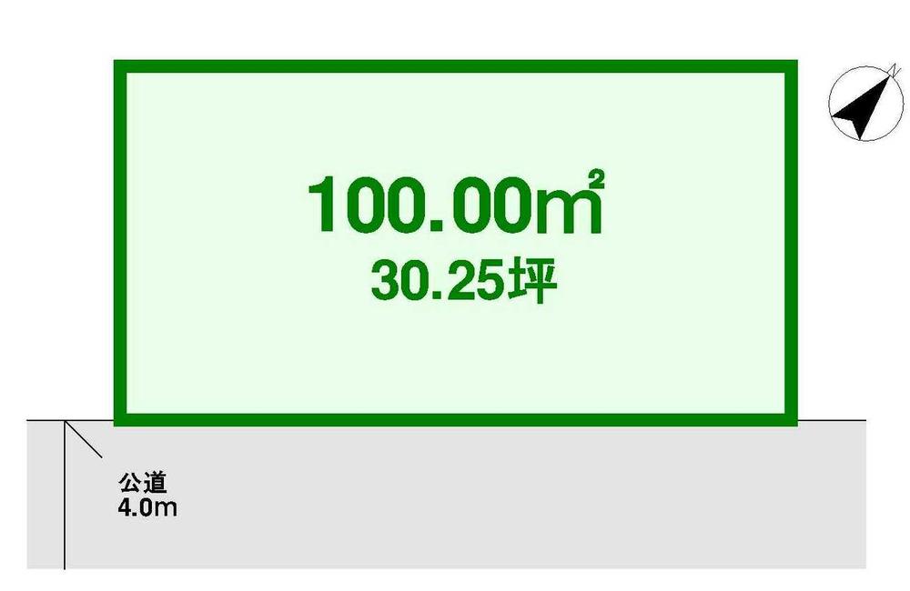 Compartment figure. Land price 11.9 million yen, Land area 100 sq m