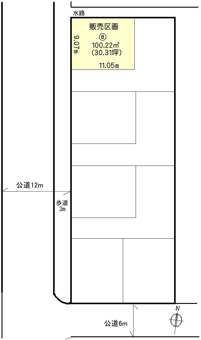 Compartment figure. Land price 25,770,000 yen, Land area 100.23 sq m This selling No. 8 compartment