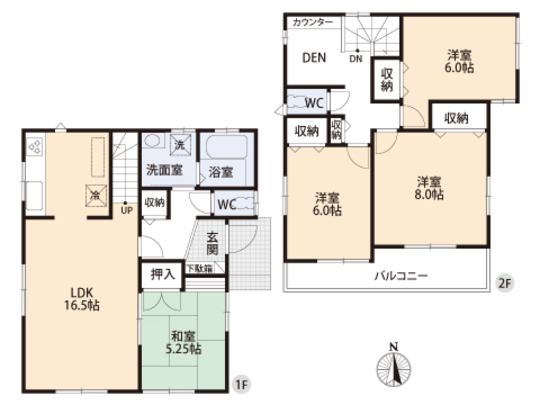 Floor plan. 37,900,000 yen, 4LDK, Land area 118.04 sq m , Building area 104.75 sq m floor plan