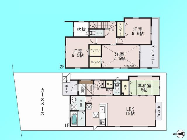 Floor plan. 31,800,000 yen, 4LDK, Land area 130.7 sq m , Building area 102.88 sq m