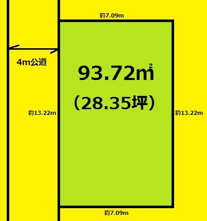 Compartment figure. Land price 10 million yen, Land area 93.72 sq m