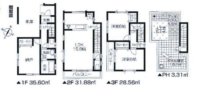Floor plan. 28.8 million yen, 2LDK+S, Land area 67.39 sq m , Building area 99.35 sq m