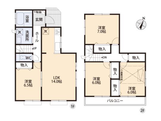 Floor plan. 28,300,000 yen, 4LDK, Land area 115.49 sq m , Building area 94.6 sq m floor plan