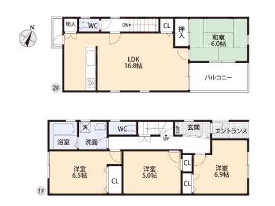 Floor plan. 29,800,000 yen, 4LDK, Land area 100.15 sq m , Building area 99.71 sq m floor plan