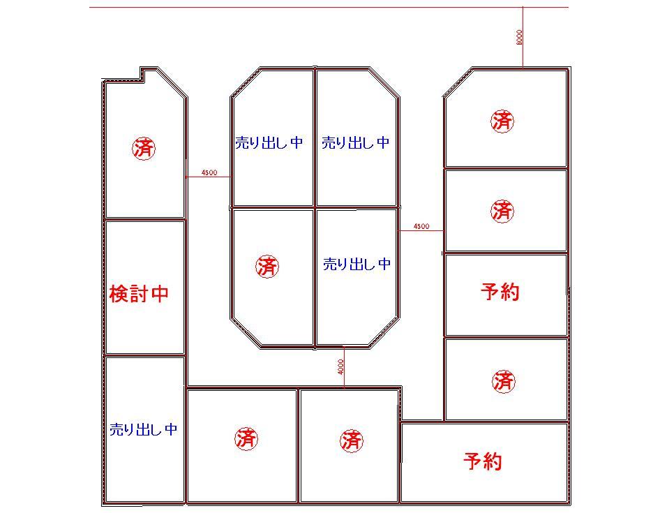 The entire compartment Figure. Development subdivision of all sections shaping land. Spacious 34 square meters of the building. We will receive consultation you, such as floor plans. 