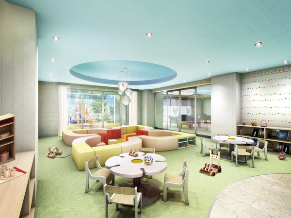 Shared facilities.  [Kids Lounge] Carefree play a children's lounge on a rainy day. Here is likely to be a lot of friends. (Kids lounge Rendering)