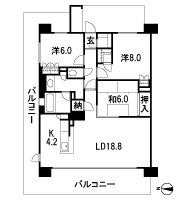 Floor: 3LDK + N + WIC + SIC, the occupied area: 96.58 sq m