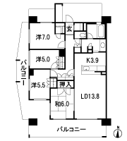 Floor: 4LDK + WIC + SIC, the occupied area: 96.73 sq m