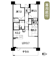 Floor: 3LDK + WIC, the occupied area: 76.02 sq m