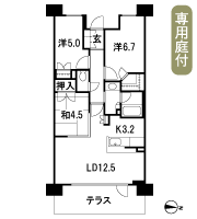 Floor: 3LDK + WIC, the occupied area: 70.84 sq m