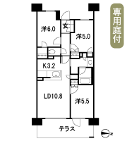Floor: 3LDK + WIC, the occupied area: 67.57 sq m