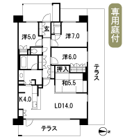 Floor: 4LDK + WIC, the occupied area: 96.19 sq m