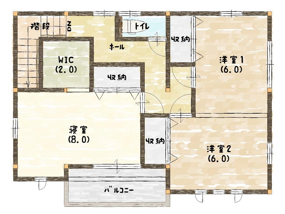 Other building plan example. Building plan example (2) (Second floor)