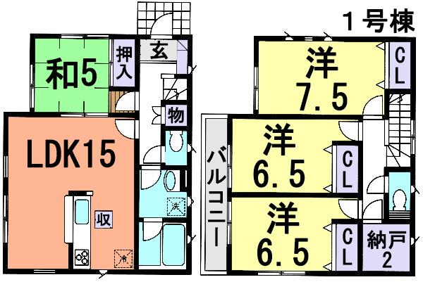 Floor plan. 17.8 million yen, 4LDK + S (storeroom), Land area 158.44 sq m , Building area 96.76 sq m