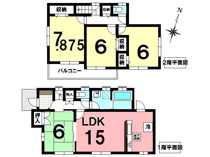 Floor plan. 30,800,000 yen, 4LDK, Land area 150.94 sq m , Building area 97.5 sq m Kuki Station 18 mins 2 routes available