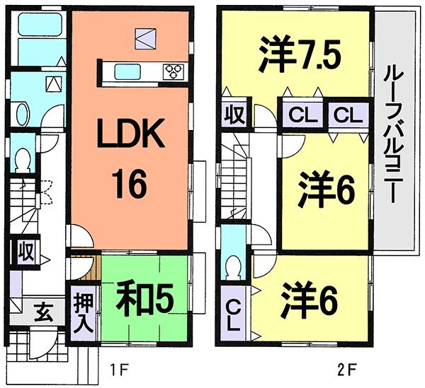 Floor plan. 23.8 million yen, 4LDK, Land area 179.6 sq m , Building area 99.36 sq m