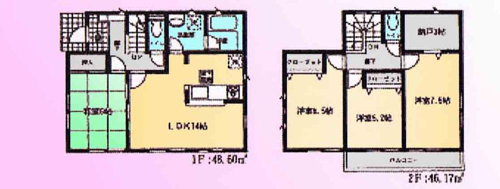 Floor plan. 23.8 million yen, 4LDK, Land area 181.59 sq m , Building area 105.99 sq m