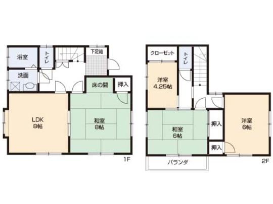 Floor plan. 13 million yen, 4DK, Land area 110.11 sq m , Building area 80.31 sq m floor plan