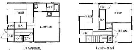 Floor plan. 4.9 million yen, 4LDK, Land area 159.84 sq m , Building area 78.39 sq m