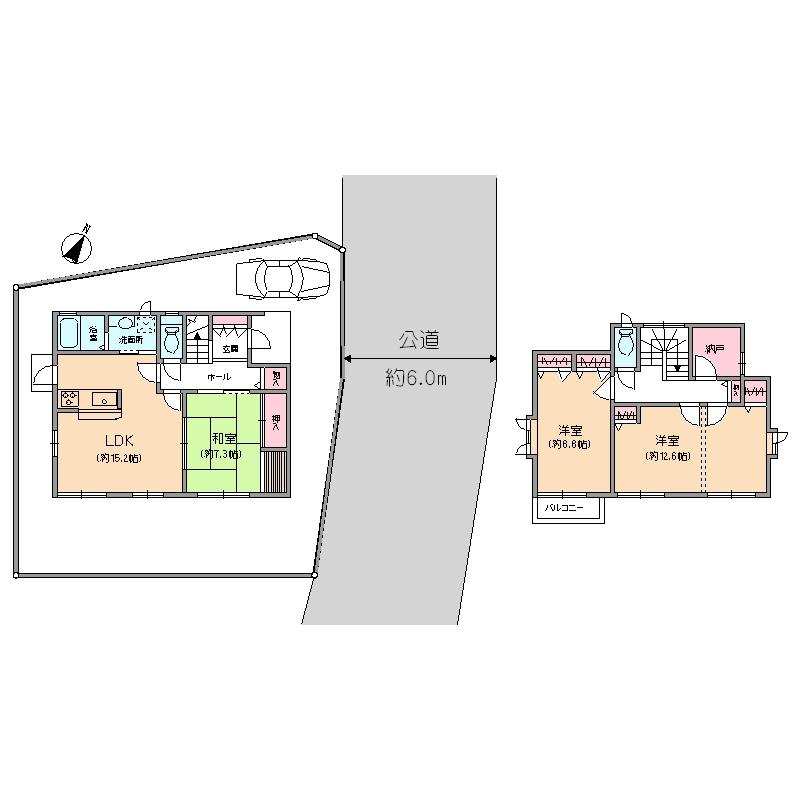 Floor plan. 19,800,000 yen, 3LDK + S (storeroom), Land area 142.34 sq m , Building area 110.86 sq m