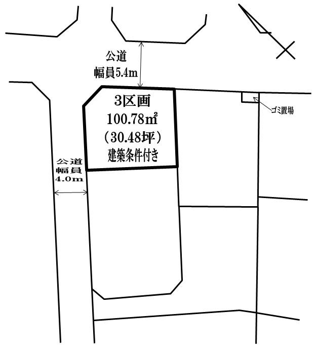 Compartment figure. Land price 15.8 million yen, Land area 100.78 sq m