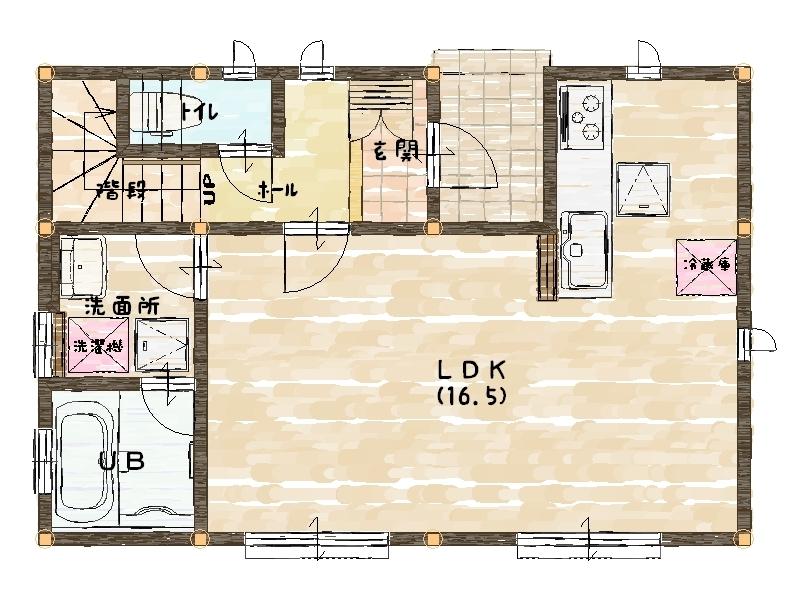 Floor plan. 28.8 million yen, 3LDK, Land area 142.34 sq m , Building area 86.94 sq m floor plan first floor
