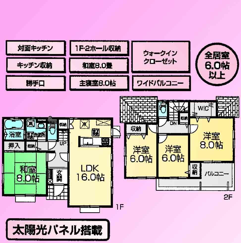 Floor plan. Price 24,800,000 yen, 4LDK, Land area 300 sq m , Building area 107.02 sq m