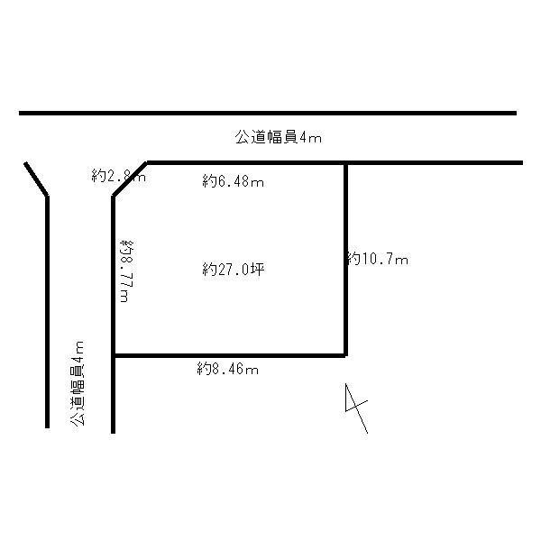 Compartment figure. Land price 7.5 million yen, Land area 89.27 sq m