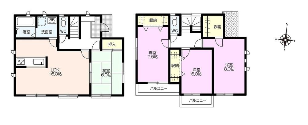 Floor plan. (3 Building), Price 25,800,000 yen, 4LDK, Land area 138.85 sq m , Building area 105.99 sq m