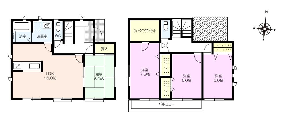 Floor plan. (4 Building), Price 25,800,000 yen, 4LDK, Land area 138.88 sq m , Building area 105.99 sq m