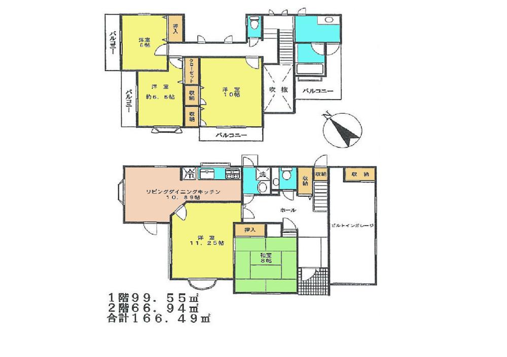 Floor plan. 21,800,000 yen, 5LDK, Land area 247.36 sq m , Building area 166.49 sq m