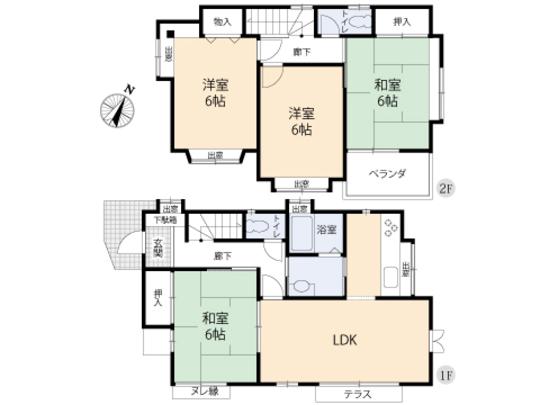 Floor plan. 9.3 million yen, 4LDK, Land area 113.4 sq m , Building area 84.46 sq m floor plan