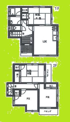 Floor plan. 9.8 million yen, 4LDK, Land area 105.46 sq m , Building area 80.73 sq m renovated  ☆ Firmly of the floor plan 4LDK  ☆ Renovated with your whole family is very happy  ☆ We also with a small garden! !  ☆ It is safe in the earthquake-resistant reinforced.