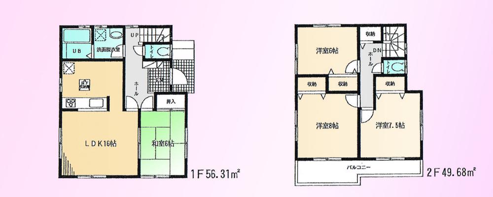 Floor plan. 32,800,000 yen, 4LDK, Land area 217.99 sq m , Building area 105.99 sq m
