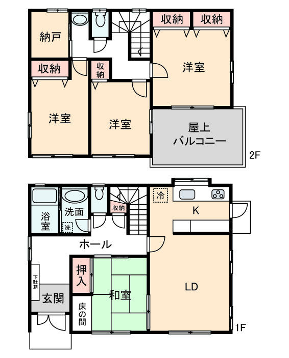 Floor plan. 19,800,000 yen, 4LDK, Land area 181.98 sq m , Building area 116.5 sq m