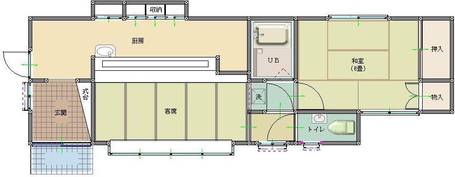 Floor plan. 13.5 million yen, 2DK, Land area 108.99 sq m , Building area 42.23 sq m