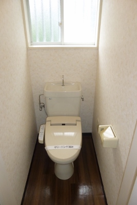Toilet. Window with toilet