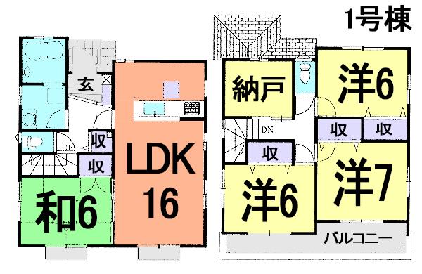 Floor plan. (1 Building), Price 23.8 million yen, 4LDK, Land area 348.91 sq m , Building area 103.5 sq m