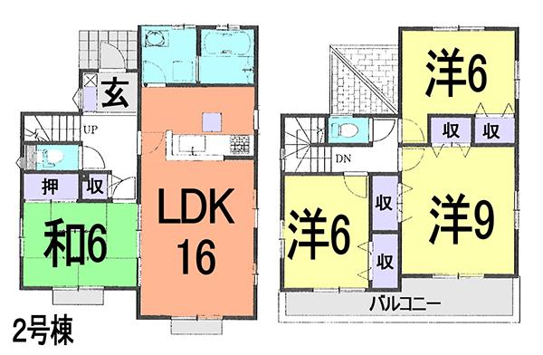 Floor plan. (Building 2), Price 25,800,000 yen, 4LDK, Land area 348.91 sq m , Building area 103.5 sq m