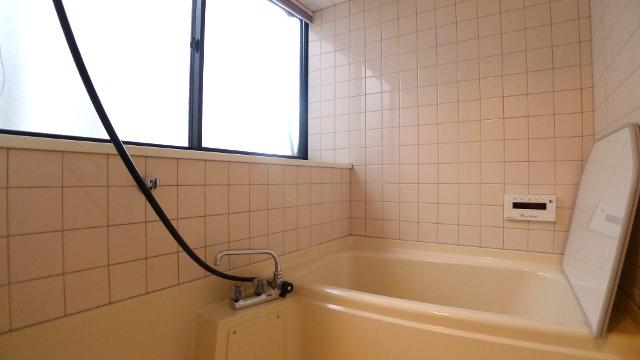 Bathroom. It is 2F Bathing plugging light from large windows.