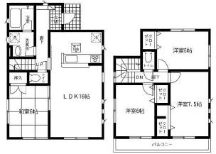 Floor plan. (Building 2), Price 21,800,000 yen, 4LDK, Land area 132.09 sq m , Building area 93.15 sq m