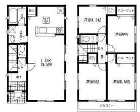 Floor plan. (4 Building), Price 19,800,000 yen, 4LDK, Land area 141.72 sq m , Building area 94.77 sq m