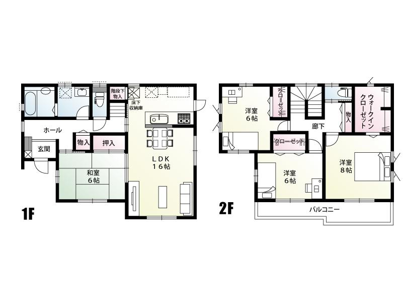 Floor plan. (C Building), Price 20.8 million yen, 4LDK, Land area 211.48 sq m , Building area 110.12 sq m